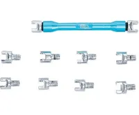 BGS Klíč na paprsky kol, vyměnitelné hlavy, pro motocykly, 10dílný (2)