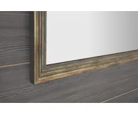 SAPHO DEGAS zrcadlo v dřevěném rámu 616x1016mm, černá/starobronz (4)