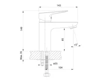 SAPHO KID stojánková umyvadlová baterie, barvy/chrom (5)