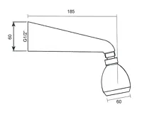 SAPHO Nástěnná sprcha s otočným kloubem, bronz (2)