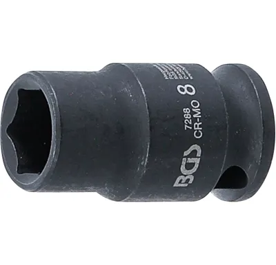 BGS Silová nástrčná hlavice, šestihranná,  6,3 mm (1/4"),  8 mm