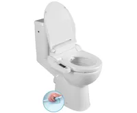 SAPHO HANDICAP WC kombi zvýšený sedák s elektronickým bidetem BLOOMING EKO PLUS, Rimless, zadní odpad, bílá