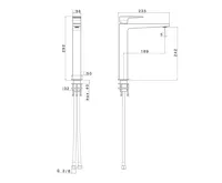 SAPHO DIMY stojánková umyvadlová baterie vysoká, chrom (2)