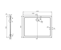 AQUALINE TECMI sprchová vanička z litého mramoru, obdélník 120x90cm, bílá (5)