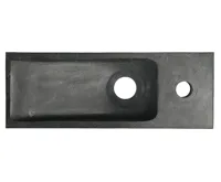 SAPHO BLOK kamenné umývátko 38x14cm, baterie vpravo, antracit (6)