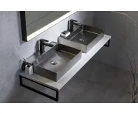 SAPHO AURUM nerezové nástěnné umyvadlo, 55x42cm, včetně výpusti, nerez mat (3)