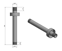 SAPHO Sprchové stropní ramínko, kulaté, 200mm, chrom (2)