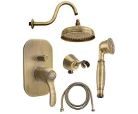 SAPHO KIRKÉ podomítkový sprchový set s pákovou baterií, 2 výstupy, bronz