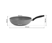 De Gusto Wok pánev STONITE 30 cm s odnímatelnou rukojetí (6)