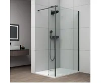 POLYSAN ESCA BLACK MATT jednodílná sprchová zástěna k instalaci ke stěně, sklo čiré, 1500 mm (2)