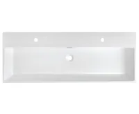 SAPHO AQUATIC dvojumyvadlo, litý mramor, 120x46cm, bílá (4)