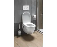 Závěsné WC NERA s podomítkovou nádržkou a tlačítkem Schwab, bílá (6)