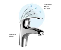 Sprchová nástěnná baterie, Sonáta, 150 mm, bez příslušenství, chrom (2)
