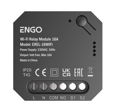 ENGO Controls Chytré relé EREL-16WIFI, 16A, ENGO Smart, TUYA