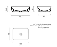 GSI SAND/NUBES keramické umyvadlo na desku 50x38cm, bílá ExtraGlaze (7)