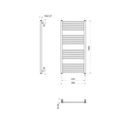 SAPHO METRO-E elektrické otopné těleso rovné 500x1060 mm, 400 W, bílá (3)