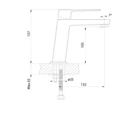AQUALINE RITMO 26 stojánková umyvadlová baterie, chrom (2)