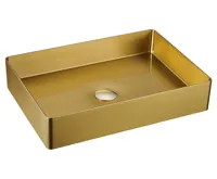 SAPHO AURUM nerezové umyvadlo na desku, 50x35,2cm, včetně výpusti, zlato mat SAPHO AURUM nerezové umyvadlo na desku, 50x35,2cm, včetně výpusti, zlato mat