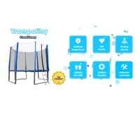 GoodJump 4UPVC Trampolína 400 cm s ochrannou sítí + žebřík + krycí plachta ( 30421+32036 ) (4)