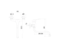 LILA baterie CBEE30101 dřezová nástěnná 150 mm s ramínkem 180 mm (1)