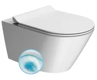 GSI KUBE X závěsná WC mísa, GeniusFlush, 36x55cm, bílá dual-mat
