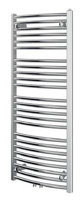 Chromový koupelnový radiátor purmo flores c chm 600/1430 - oblý, středový
