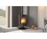 HS Flamingo Krbová kamna MASTERFLAMME ® Piccolo II, hnědá - sametová (18)