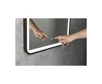 AQUALINE SWIDA zrcadlo s LED osvětlením 60x80cm, dotykový senzor, stmívatelné, černá mat (1)