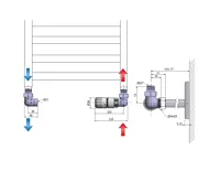 ECO připojovací sada termostatická, pravá, nikl/bílá (1)