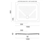 GSI Keramická sprchová vanička, obdélník 100x80x4cm, bílá ExtraGlaze (2)