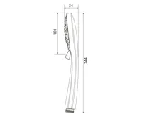 SAPHO Ruční masážní sprcha, 4 režimy sprchování, silikon trysky, průměr 101mm, ABS/chrom (2)