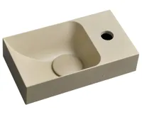 SAPHO PICCOLINO betonové umývátko 30,8x17cm, baterie vpravo, žlutá mat