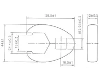 BGS Klíč plochý otevřený,  12,5 mm (1/2"), 24 mm (1)