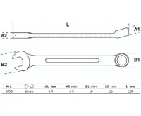 BGS Klíč očkoplochý 6 mm, 15° vyhnutý, DIN 3113A ,chrom vanadium (1)