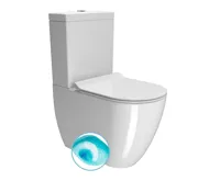 GSI PURA WC kombi, Swirlflush, spodní/zadní odpad, bílá ExtraGlaze