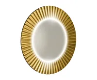 SAPHO PRIDE STRIP kulaté zrcadlo s LED osvětlením v rámu ø 75cm, zlato