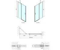 POLYSAN ZOOM BLACK sprchové dveře 1100mm, čiré sklo (10)