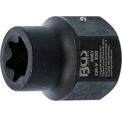 BGS Hlavice nástrčná E-profil E20 x 30 mm,tvrzená,Cr-V