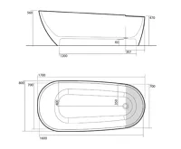 KERASAN AQUATECH vana 170x70cm, bílá (8)