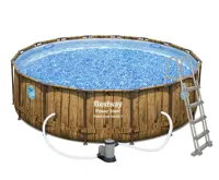 Bestway Bazén Power Steel Wood Swim Vista 4,88 x 1,22 m - 56725
