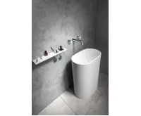 SAPHO TREVA umyvadlo volně stojící, litý mramor, 56,5x85cm, kryt výpusti, bílá mat (7)