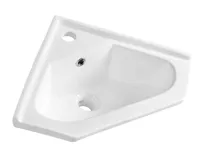 AQUALINE Keramické umyvadlo rohové 41x41 cm, nábytkové