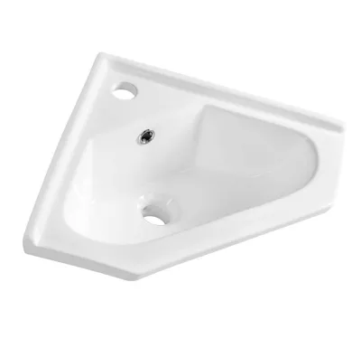 AQUALINE Keramické umyvadlo rohové 41x41cm, nábytkové