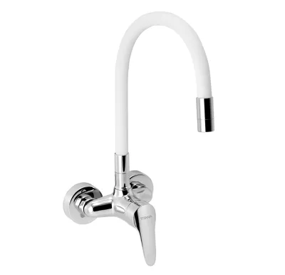 NOVASERVIS Dřezová baterie s elastickým ramenem 100mm, bílá-chrom - 94484,0B