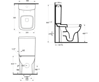 EGE VITRIFIYE TYANA SHORT WC kombi s nádržkou, splach. mech., zadní odpad, bílá (5)