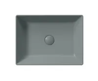 GSI KUBE X keramické umyvadlo na desku, 50x37cm, agave mat (3)