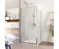 LIMA Sprchový kout, obdélník, 100x100 cm, chrom ALU, sklo Čiré