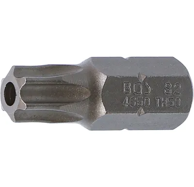 BGS Bit, pohon vnější šestihran 10 mm (3/8"), T-profil (pro Torx) s otvorem T50