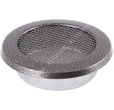 HS Flamingo Krbová mřížka KULATÁ 125 mm staré stříbro