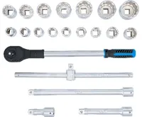 BGS Gola sada 3/4" 19,0 - 50,0 mm, 12ti hran, 21 dílů (6)